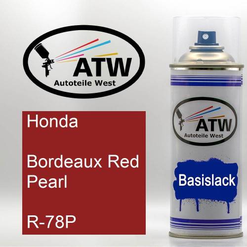Honda, Bordeaux Red Pearl, R-78P: 400ml Sprühdose, von ATW Autoteile West.